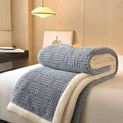 שמיכת פלש פרווה עבה, רב-שימושית לבית, לטיול ולספה