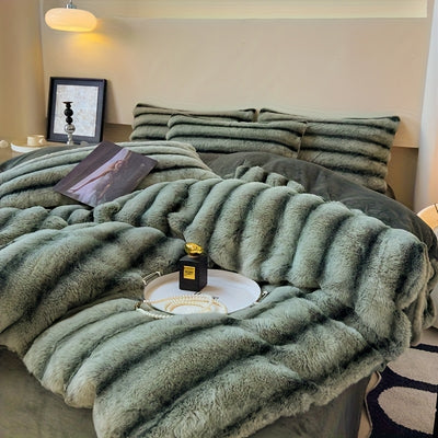 אורתוקלאוד LuxeBlanket – שמיכת פרווה דמוי ארנב, עבה ונעימה לחורף, לבית ולמטיילים