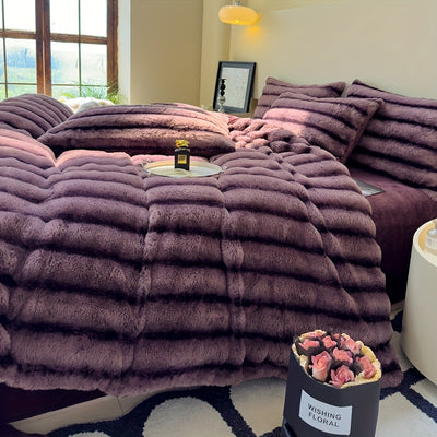 אורתוקלאוד LuxeBlanket – שמיכת פרווה דמוי ארנב, עבה ונעימה לחורף, לבית ולמטיילים