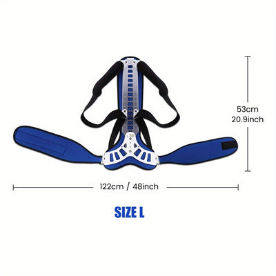 orto FullBack Guard – חגורת גב מלאה עבור נשים וגברים, תמיכה באזור הכתפיים והגב התחתון, בד נושם ורצועות מתכווננות
