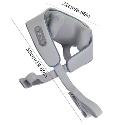 orto ShiatsuPro – מכשיר עיסוי אלחוטי עם חימום, נו־קידינג 3D, מתאים לכתפיים, צוואר, גב, ירכיים ורגליים