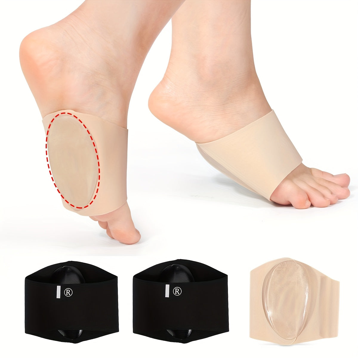 אורתוקלאוד ArchSupportPro – מדרס ג’ל מתכוונן לתמיכת קשת ולחץ קרסול