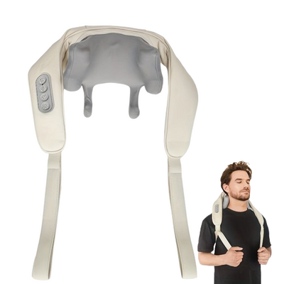 orto ShiatsuPro – מכשיר עיסוי אלחוטי עם חימום, נו־קידינג 3D, מתאים לכתפיים, צוואר, גב, ירכיים ורגליים