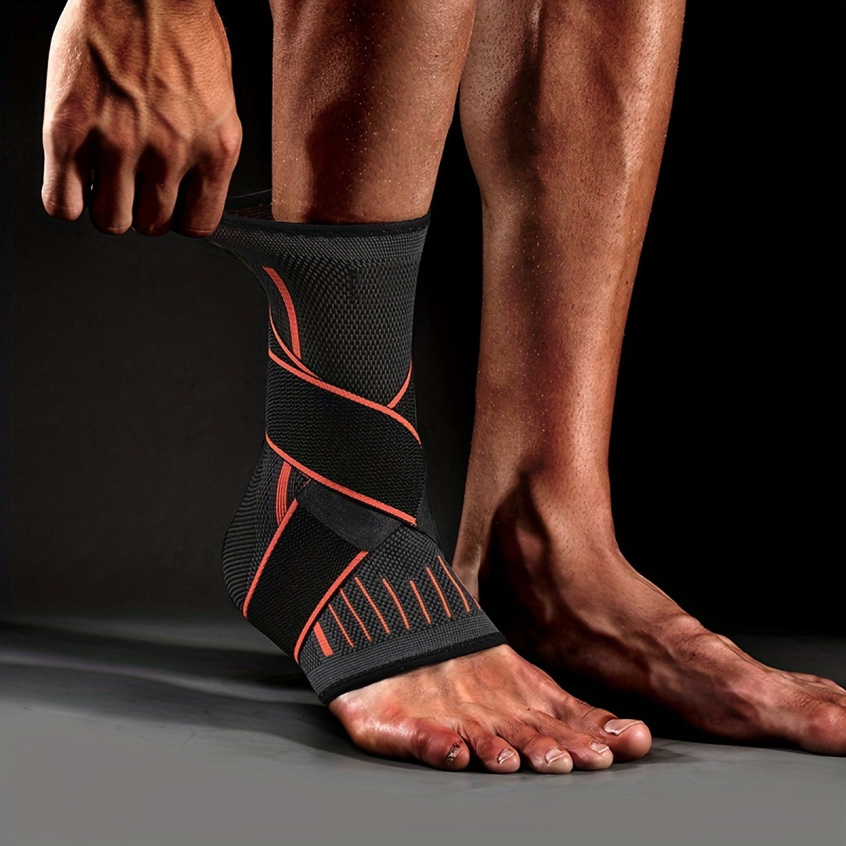 אורתוקלאוד AnkleWrap Support – רצועת דחיסה וגמישות לקרסול עם רצועות אלסטיות וחיבור ו-לוק